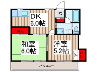 コーポビューティースカイの物件間取画像